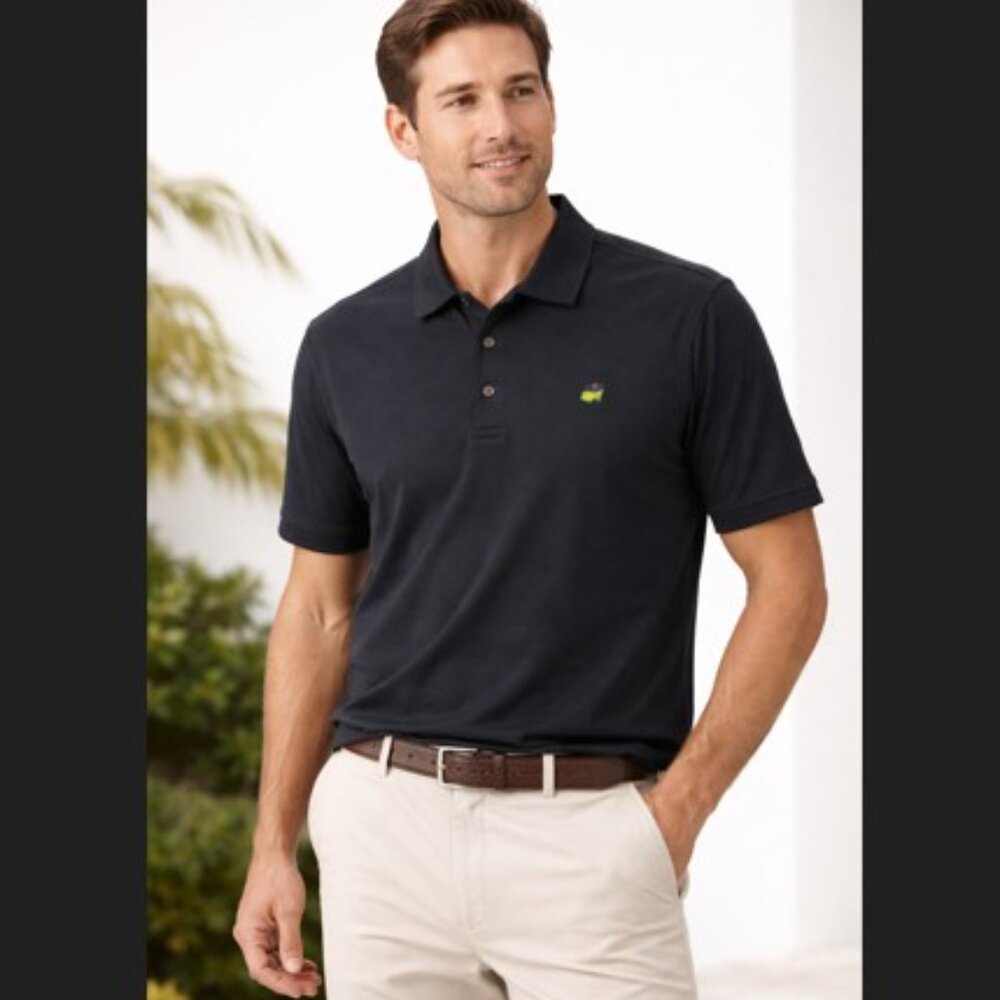 Amen Corner Masters Polo‎ XL Black Pima Cotton Augusta Golf Classic